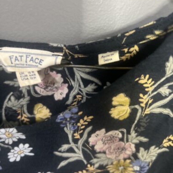 FAT FACE Short Sleeve FLORAL Bouquet DRESS SIZE US 12 R With Pockets - Picture 3 of 6